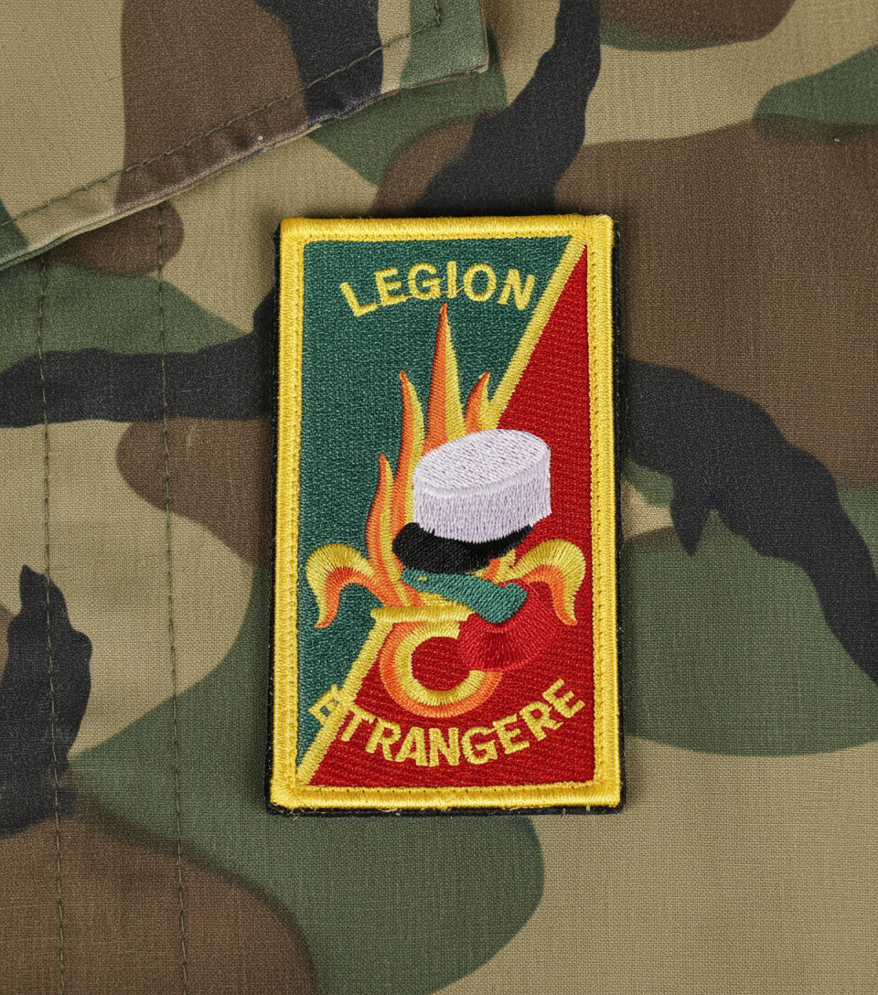 Écusson Rectangle Légion étrangère Vert et Rouge