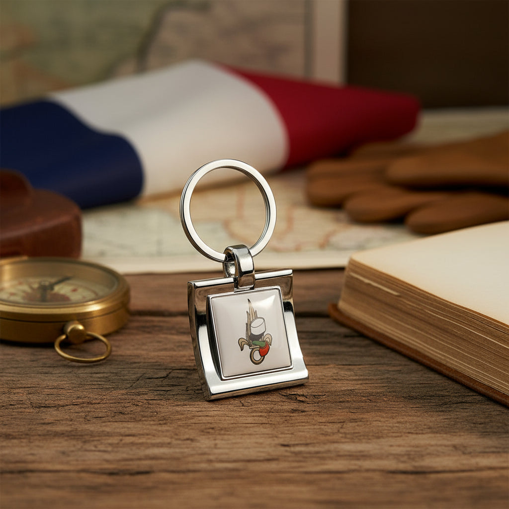 Porte-clés carré logo de la Légion étrangère