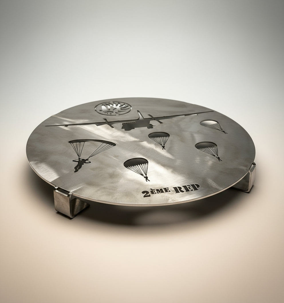Dessous de plat en INOX du 2e régiment étranger de parachutistes (2°REP)