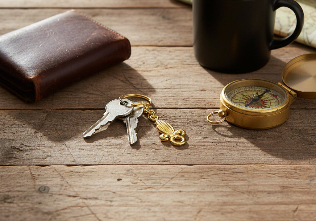 Porte-clés FLAMME OR