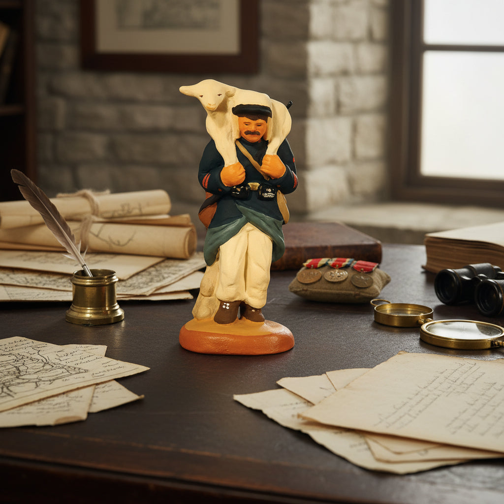 Santon légionnaire avec mouton