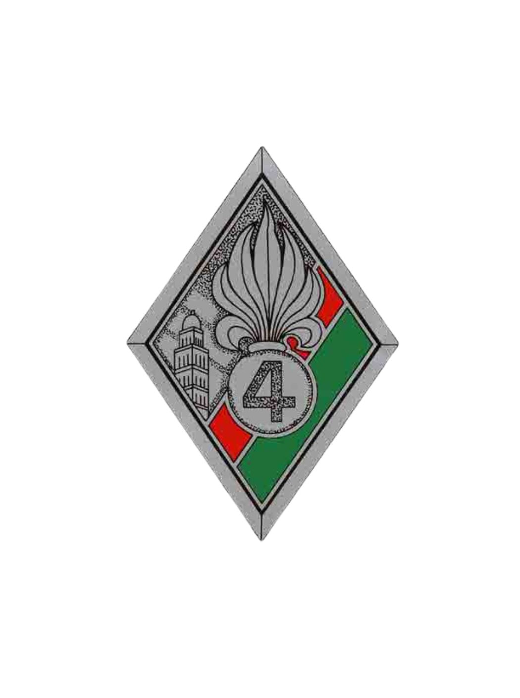 Aufkleber des 4. Fremdenregiments - Castelnaudary