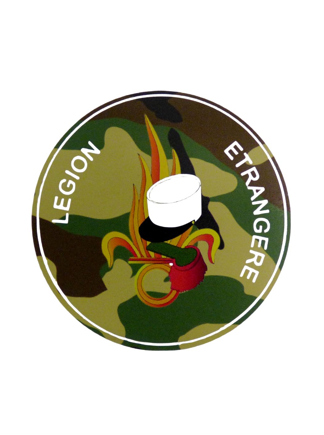 Fremdenlegion Logo Aufkleber – getarnter Hintergrund