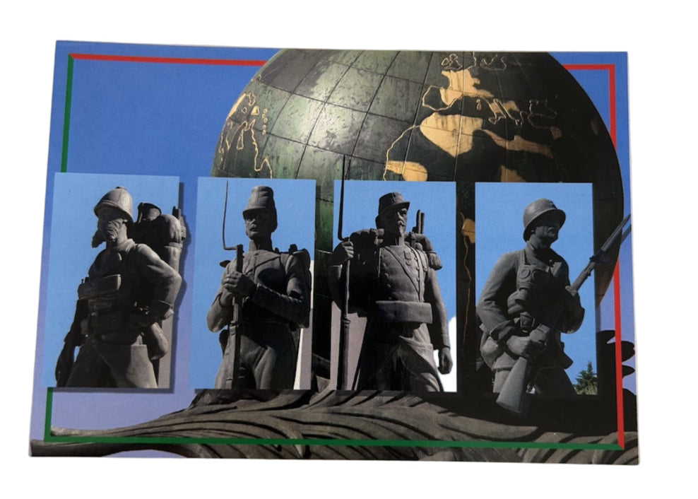 Carte postale monuments 4 soldats