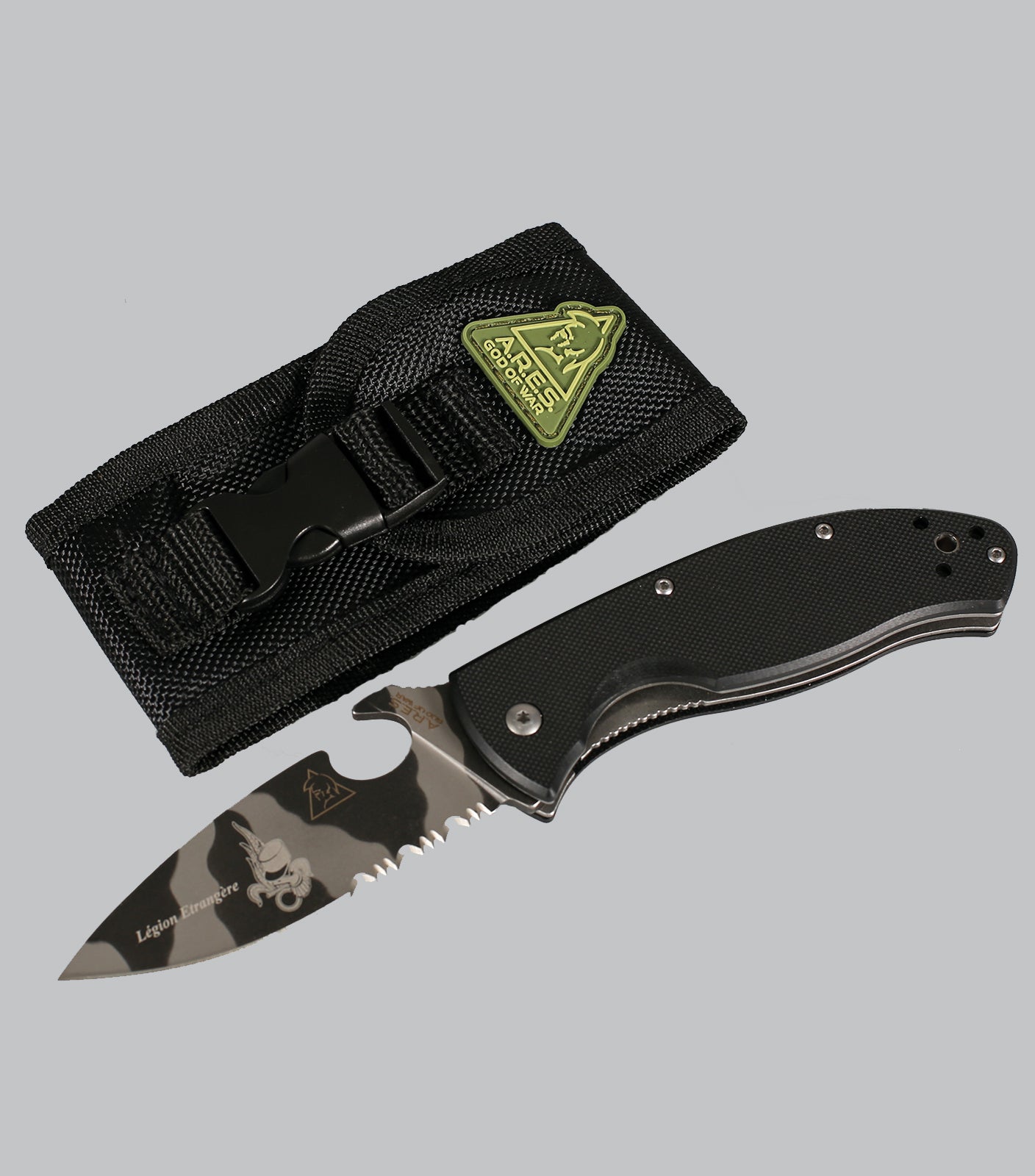 Spider speed black camouflage knife