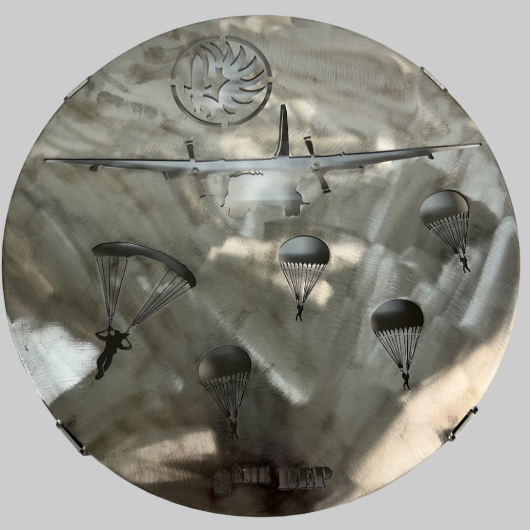 Dessous de plat en INOX du 2e régiment étranger de parachutistes (2°REP)
