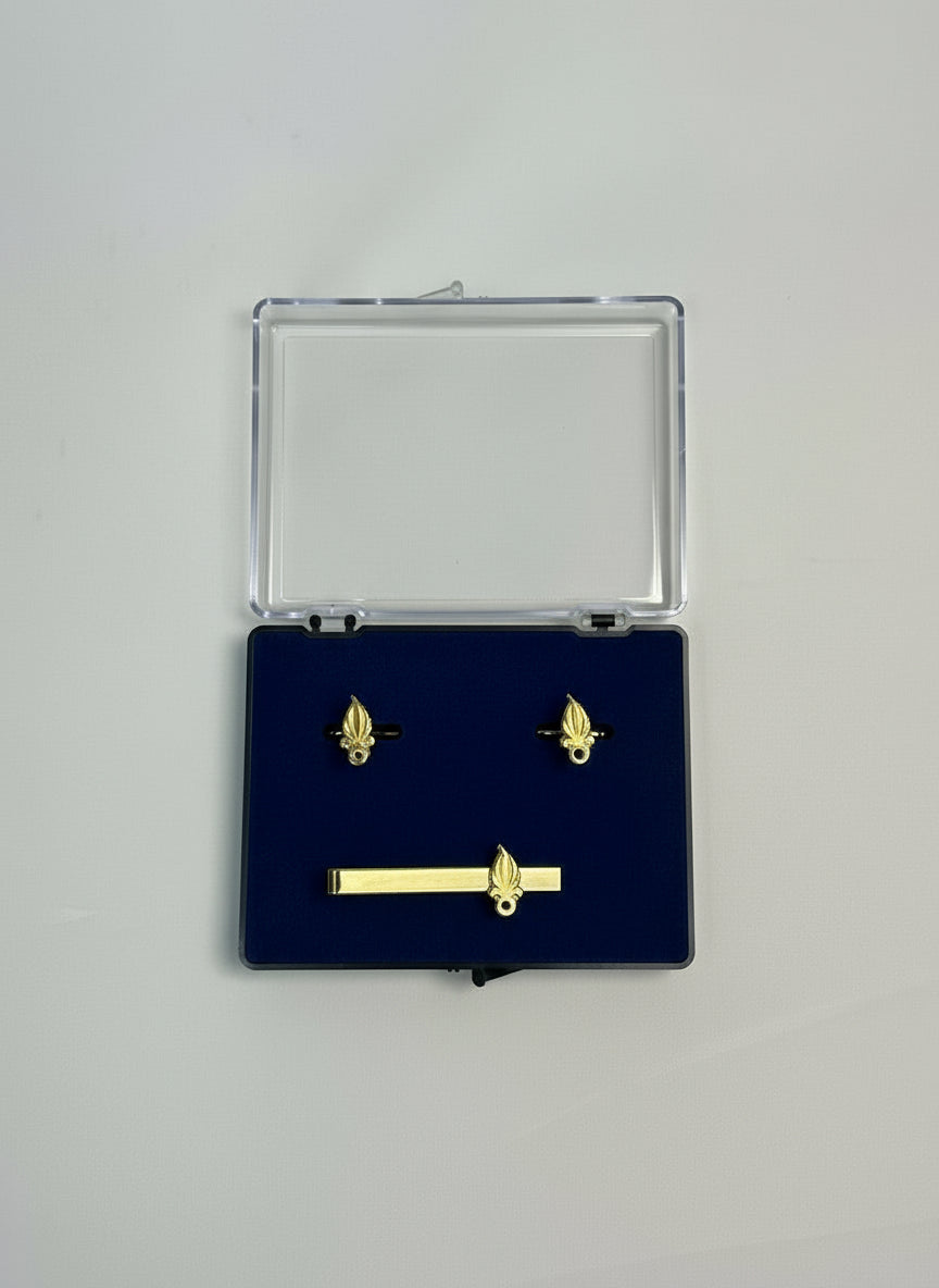Coffret de Pinces à Cravate Boutons de Manchette Légion étrangère