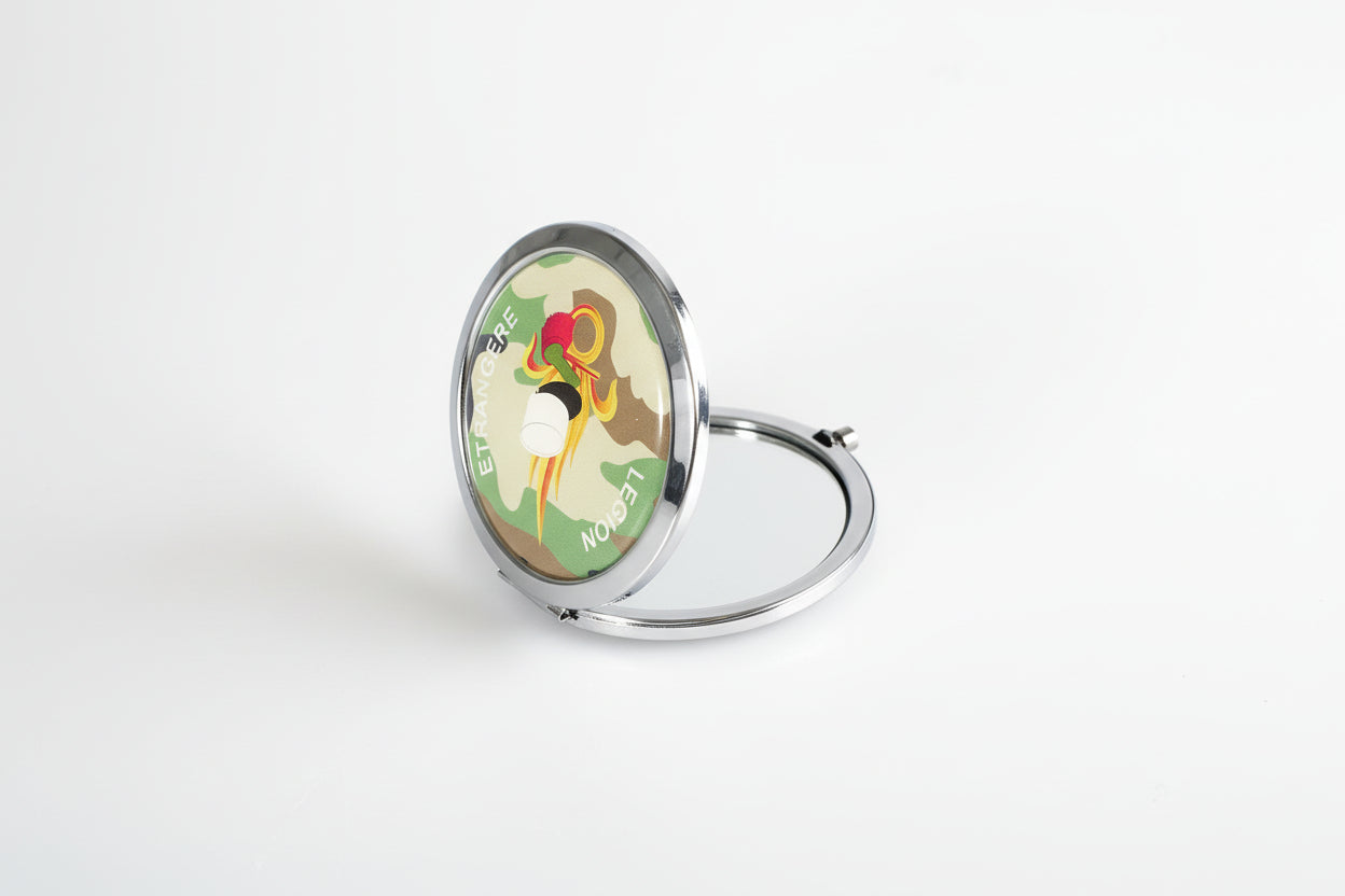 Miroir de poche rond camouflage