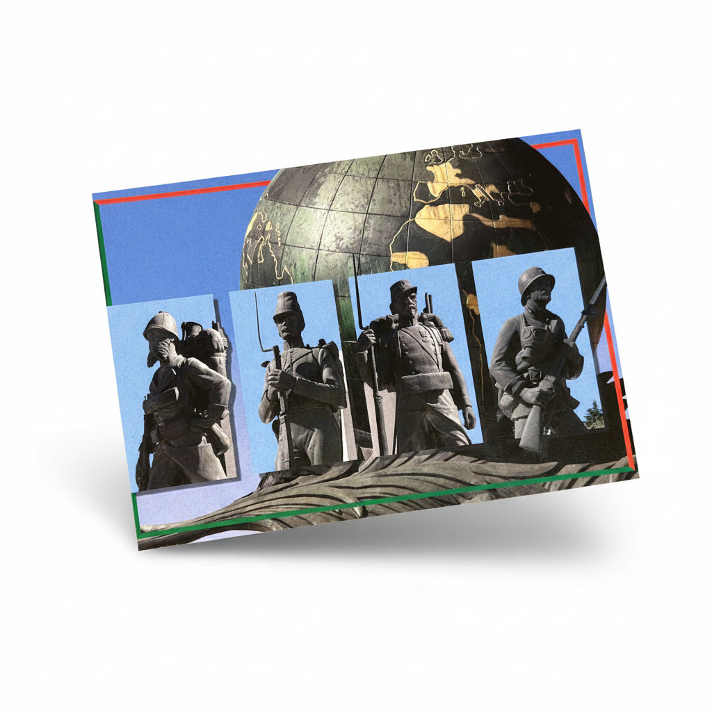 Carte postale monuments 4 soldats