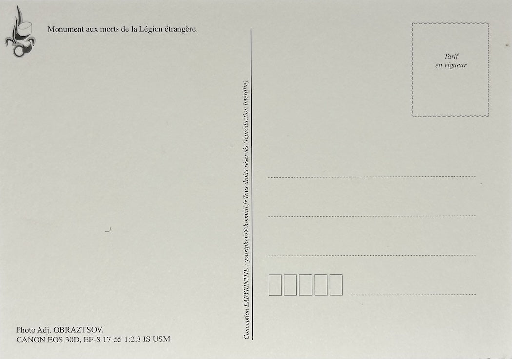 Carte postale monuments 4 soldats