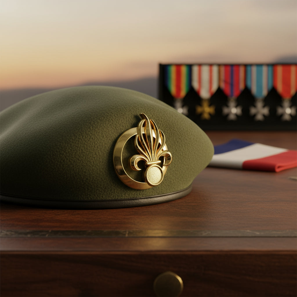 Insigne de béret du détachement de la Légion étrangère à Mayotte (DLEM)