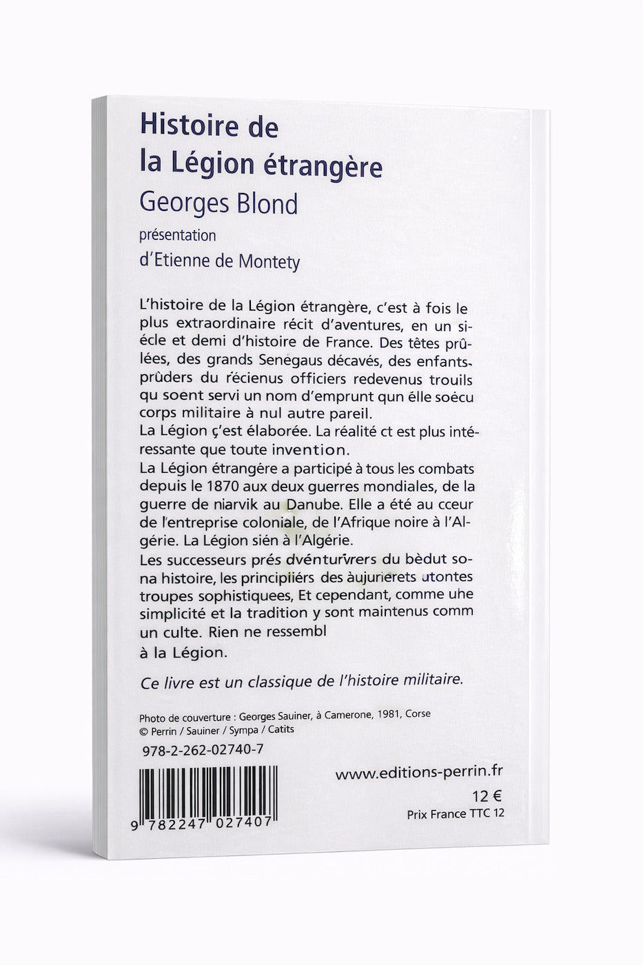 Histoire de la Légion étrangère: Préface d'Etienne de Monthety