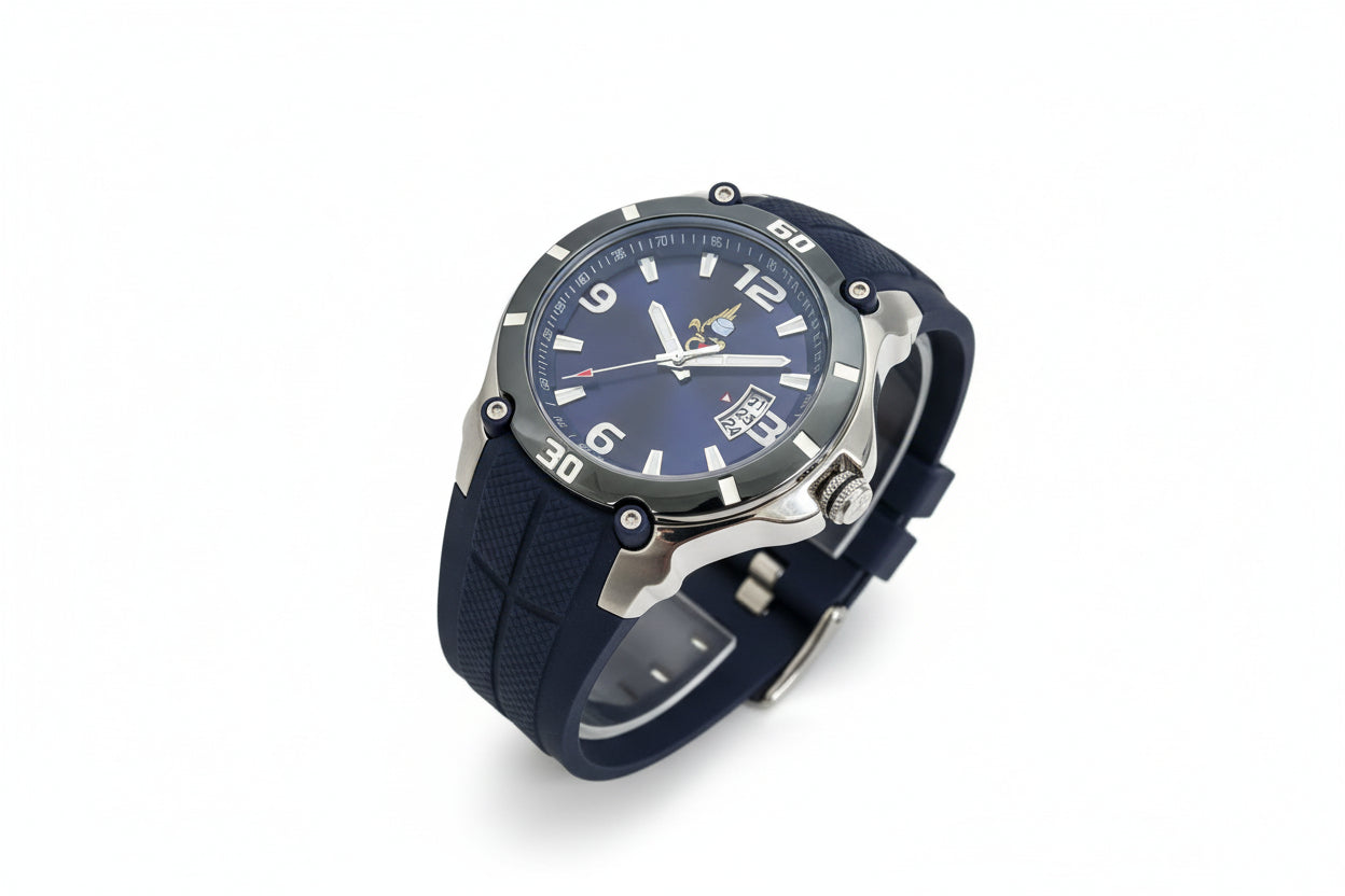 Montre globe bleu Képi Légion étrangère