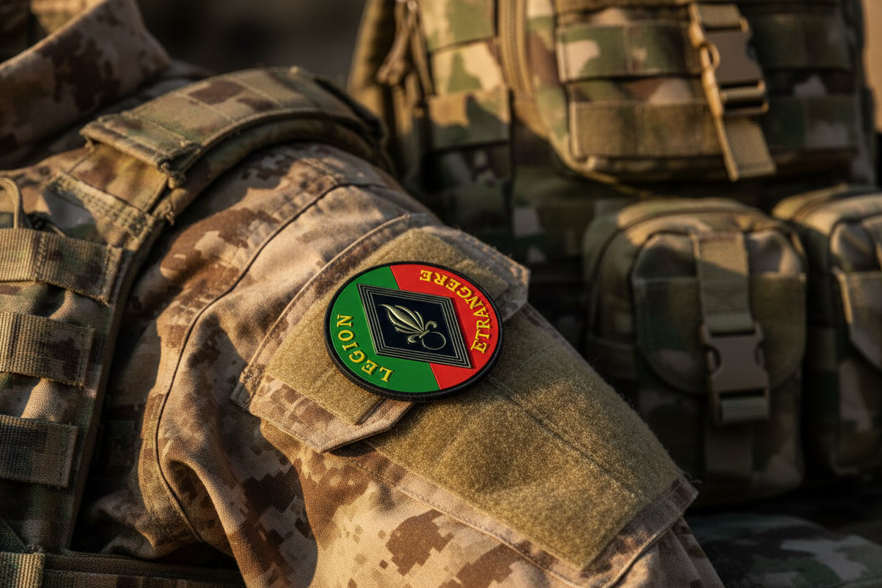 Ecusson rond losange en métal Légion étrangère